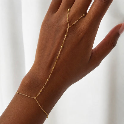 S925 Beaded Hand Chain