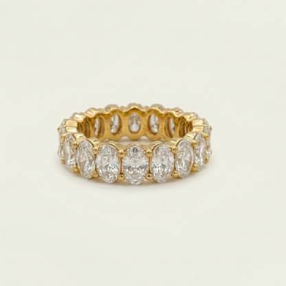 Gold ring with CZ  stones.